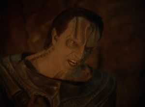 Seven and Janeway glare at each other across the Cargo Bay. Seven seems taller and calmer than the Captain.